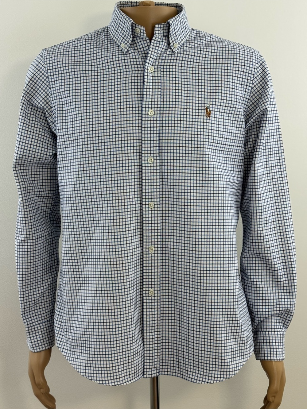 Polo Ralph Lauren Men's Long Sleeve Button-Down Check Shirt, Size Medium